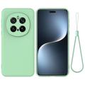 Honor Magic7 Pro Liquid Silicone Case with Hand Strap - Green