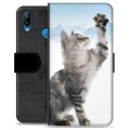 Huawei P20 Lite Premium Wallet Case - Cat