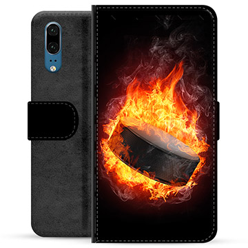 Huawei P20 Premium Wallet Case - Ice Hockey