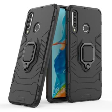 Huawei P30 Lite Hybrid Case with Ring Holder - Black