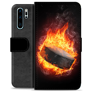 Huawei P30 Pro Premium Wallet Case - Ice Hockey