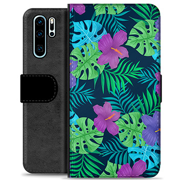 Huawei P30 Pro Premium Wallet Case - Tropical Flower