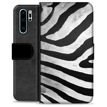 Huawei P30 Pro Premium Wallet Case - Zebra