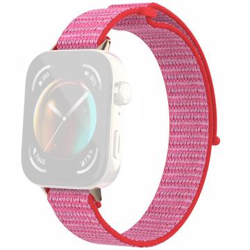Huawei Watch Fit 3 Nylon Strap with Velcro Closure - Pink