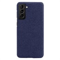 KSQ Cloth Coated Samsung Galaxy S22 5G Plastic Case - Blue