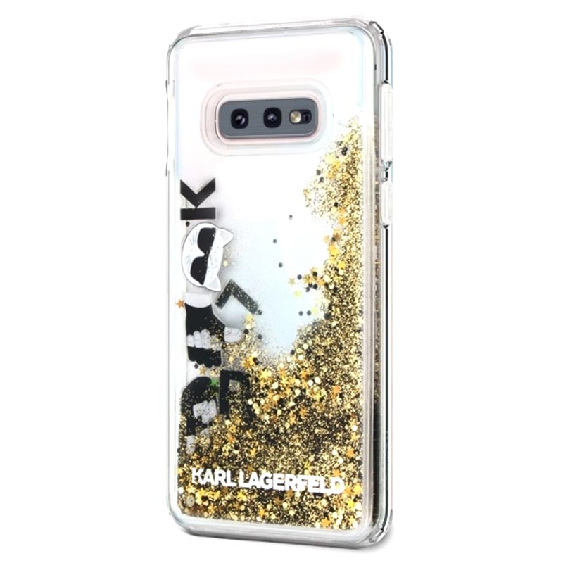 Karl Lagerfeld Floating Glitter Samsung Galaxy S10e Case - Transparent