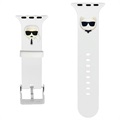 Karl Lagerfeld Karl & Choupette Apple Watch 7/SE/6/5/4/3/2/1 Strap - 41mm/40mm/38mm - White