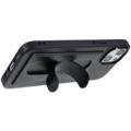 iPhone 14 Plus Coated Case with Card Slot & Stand - Black