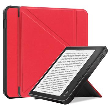 Kobo Libra 2 Origami Stand Folio Case - Red