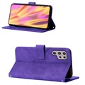 Line Series Samsung Galaxy S22 Ultra 5G Wallet Case - Purple