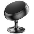 Luxury Aluminum Alloy Magnetic Car Holder for Smartphone - Black