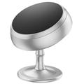 Luxury Aluminum Alloy Magnetic Car Holder for Smartphone - Silver