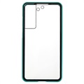 Samsung Galaxy S21 FE 5G Magnetic Case with Tempered Glass - Blue