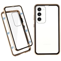 Samsung Galaxy S23+ 5G Magnetic Case with Tempered Glass - Gold