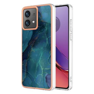 Motorola Moto G84 Marble Pattern Electroplated IMD TPU Case