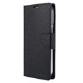 Mercury Goospery Fancy Diary iPhone 14 Pro Max Wallet Case - Black