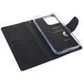 Mercury Goospery Fancy Diary iPhone 14 Pro Max Wallet Case - Black