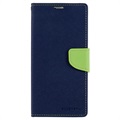 Mercury Goospery Fancy Diary iPhone 14 Pro Max Wallet Case - Blue