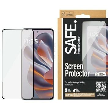 Motorola Edge 50 Neo PanzerGlass Safe Ultra-Wide Fit Tempered Glass Screen Protector - 9H - Black Edge