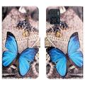 Motorola Moto E14 Style Series Wallet Case - Blue Butterfly