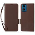 Motorola Moto G24 Power/G24 Wallet Case with Magnetic Closure - Brown