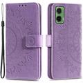 Motorola Moto G35 Mandala Series Wallet Case - Purple