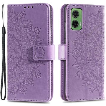 Motorola Moto G35 Mandala Series Wallet Case - Purple