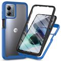 Motorola Moto G54 360 Protection Series Case - Blue / Clear