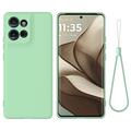 Motorola Moto G75 Liquid Silicone Case with Hand Strap - Green