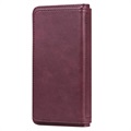 Multi-Card Slot Motorola Moto G10/Moto G30 Wallet Case - Wine Red