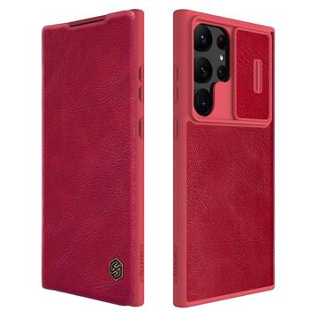 Nillkin Qin Pro Series Samsung Galaxy S23 Ultra 5G Flip Case - Red