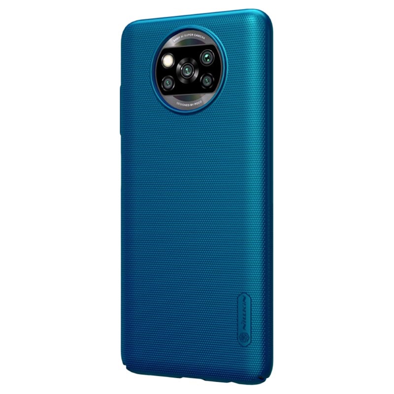 Nillkin Super Frosted Shield Xiaomi Poco X3 NFC Case Blue