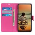 Nokia C21 Plus Wallet Case with Magnetic Closure - Hot Pink