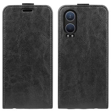 OnePlus Nord CE4 Lite/Oppo K12x Vertical Flip Case with Card Slot - Black