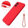 Oppo A18/A38 Liquid Silicone Case with Hand Strap - Red