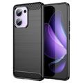 Oppo Reno13 F Brushed TPU Case - Carbon Fiber