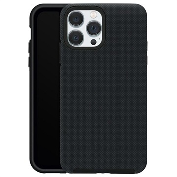 Prio Double Shell iPhone 14 Pro Max Hybrid Case - Black