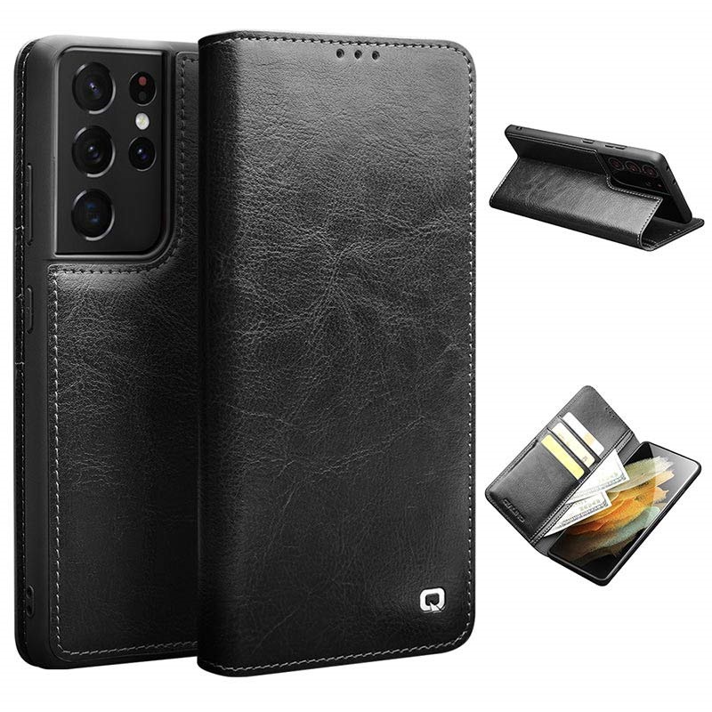 Qialino Classic Samsung Galaxy S21 Ultra 5g Wallet Leather Case 7085