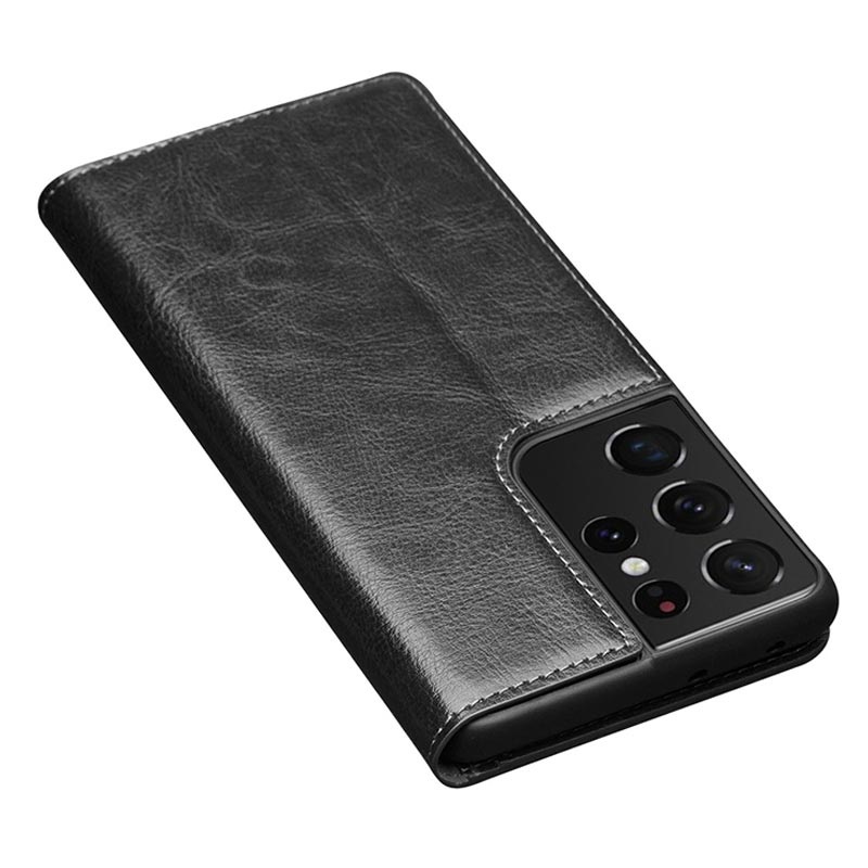 Qialino Classic Samsung Galaxy S21 Ultra 5G Wallet Leather Case