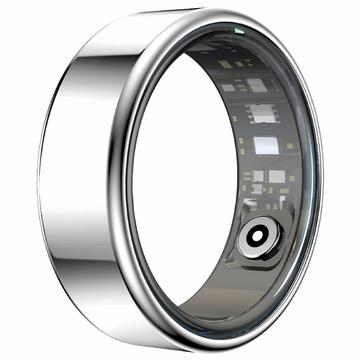 R99 Fitness & Wellness Smart Ring with Charging Case - Size: 11/20.7mm - Silver