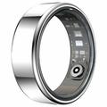 R99 Fitness & Wellness Smart Ring with Charging Case - Size: 12/21.5mm - Silver