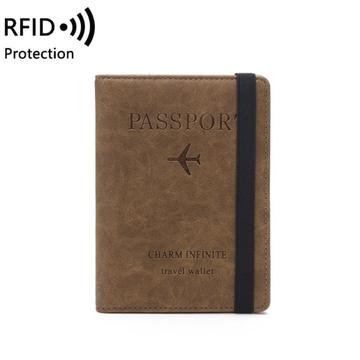 RFID-Blocking Travel Wallet / Passport Holder - Coffee