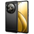 Realme 12 Pro/12 Pro+ Brushed TPU Case - Carbon Fiber - Black