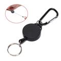 Retractable Key Chain with Carabiner - Black