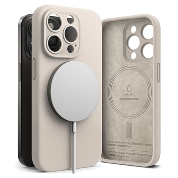iPhone 15 Pro Ringke Liquid Silicone MagSafe Case - Stone