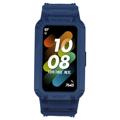 Rugged TPU Case with Strap - Honor Band 6, Huawei Band 6, Band 7 - Blue