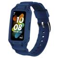 Rugged TPU Case with Strap - Honor Band 6, Huawei Band 6, Band 7 - Blue