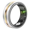 SR03 Ultra-Thin Multifunctional Smart Ring - Size: 11/20.7mm - Gold Middle / Silver