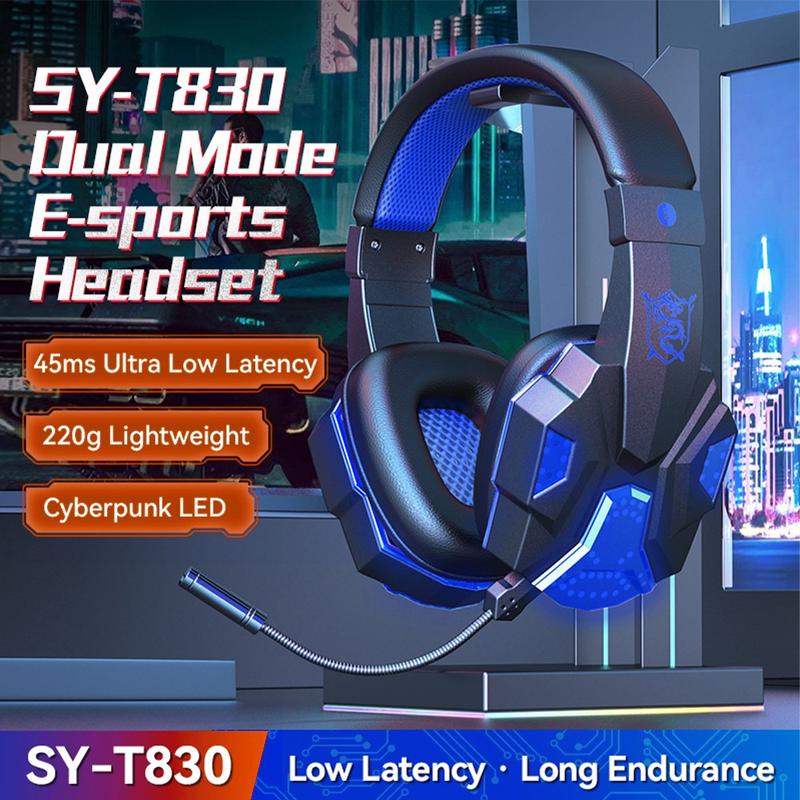 SY-T830 Wired / Wireless Over-ear Headset LED Light Bluetooth Dual Mode ...