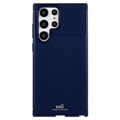 Saii Carbon Fiber Samsung Galaxy S22 Ultra 5G TPU Case - Blue